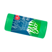 Мешки для мусора 50 л, биоразлагаемые, зеленые, в рулоне 20 шт., ПНД, 9 мкм, 640х540 мм, БИО, МБ2134 (МНБ 50-20ж) в Королеве