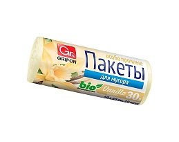 Мешки для мусора 30 л, ароматизированные, Ваниль, бежевые, в рулоне 20 шт., ПНД, 9 мкм, 560х530 мм, GRIFON Aroma, 101-020 V в Королеве