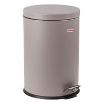 Ведро-контейнер для мусора (урна) с педалью LAIMA Classic, 20 л, серое, матовое, металл, со съемным внутренним ведром в Королеве