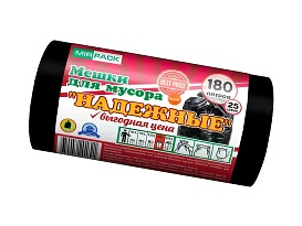 Мешки для мусора 180 л, ароматизированные, черные, в рулоне 25 шт., ПВД, 35 мкм, 1100х930 мм, НАДЕЖНЫЕ, 1802550 в Королеве