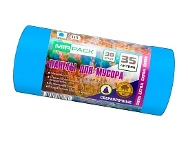 Мешки для мусора 35 л, ароматизированные, синие, в рулоне 30 шт., ПНД, 12 мкм, 640х500 мм, EXTRA, 3530661 в Королеве