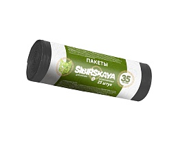 Мешки для мусора 30 л, черные, в рулоне 25 шт., ПНД, 7 мкм, 580х480 мм, SIBIRSKAYA, 101-003 S в Королеве