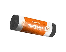 Мешки для мусора 20 л, черные, в рулоне 25 шт., ПНД, 6 мкм, 420х450 мм, SIBIRSKAYA, 101-001 S в Королеве