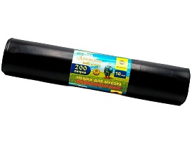 Мешки для мусора 200 л, ароматизированные, черные, в рулоне 10 шт., ПВД, 100 мкм, 1200х800 мм, Добрыня, Dob20010black в Королеве Мешки для мусора 200 л, ароматизированные, черные, в рулоне 10 шт., ПВД, 100 мкм, 1200х800 мм, Добрыня, Dob20010black в Королеве