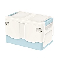 Ящик пластиковый складной белый, дно голубое, 370х240х240 мм в Королеве