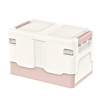 Ящик пластиковый складной белый, дно розовое, 370х240х240 мм в Королеве