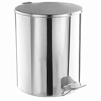 Ведро для мусора с педалью, усиленное, ТИТАН, 7 л, кольцо под мешок, нержавеющая сталь, хром в Королеве Ведро для мусора с педалью, усиленное, ТИТАН, 7 л, кольцо под мешок, нержавеющая сталь, хром в Королеве