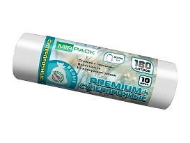 Мешки для мусора 180 л, ароматизированные, белые, в рулоне 10 шт., ПВД, 35 мкм, 1100х930 мм, PREMIUM+, 180105302 в Королеве Мешки для мусора 180 л, ароматизированные, белые, в рулоне 10 шт., ПВД, 35 мкм, 1100х930 мм, PREMIUM+, 180105302 в Королеве