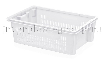 Ящик универсальный для овощей, фруктов и хлеба перфорированный белый в Королеве Ящик универсальный для овощей, фруктов и хлеба перфорированный белый в Королеве