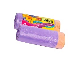 Мешки для мусора 35 л, ароматизированные, Лаванда, сиреневые, в рулоне 10 шт., ПНД, 12 мкм, 560х530 мм, GRIFON Aroma, 101-080 La в Королеве