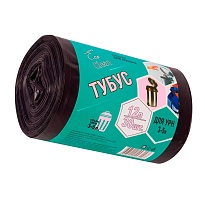 Мешки для мусора 12 л, черные, в рулоне 30 шт., ПНД, 6 мкм, 550х320 мм, Концепция Быта Tubus, 604936 в Королеве