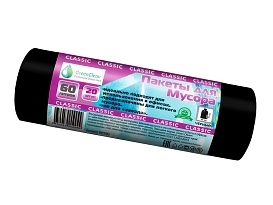 Мешки для мусора 60 л, черные, в рулоне 20 шт., ПНД, 7 мкм, 700х600 мм, MIRPACK Classik, 602050 в Королеве Мешки для мусора 60 л, черные, в рулоне 20 шт., ПНД, 7 мкм, 700х600 мм, MIRPACK Classik, 602050 в Королеве