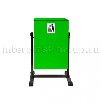 Урна уличная металлическая 25 л квадратная зеленая в Королеве