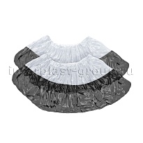 Бахилы бело-черные 1000 шт (500 пар), 48 мкм, двойная подошва, с одной резинкой, Эконом+ в Королеве Бахилы бело-черные 1000 шт (500 пар), 48 мкм, двойная подошва, с одной резинкой, Эконом+ в Королеве