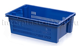 Ящик универсальный для овощей, фруктов и хлеба перфорированный синий в Королеве Ящик универсальный для овощей, фруктов и хлеба перфорированный синий в Королеве